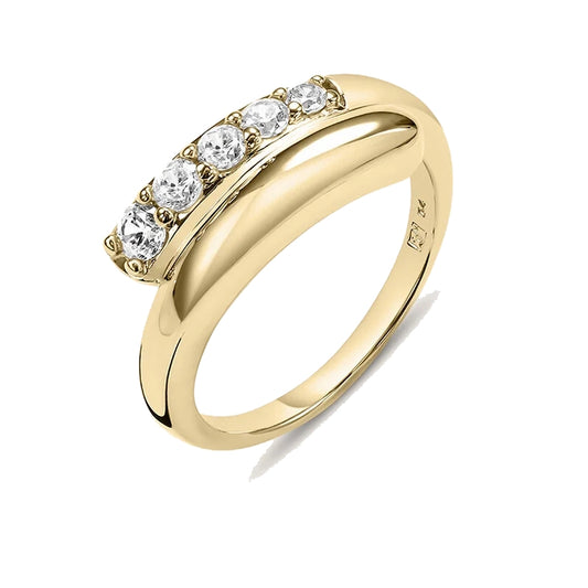 STROILI Mod. 1694969 gold ring with diamonds, elegant Stroili Jewels jewelry piece.
