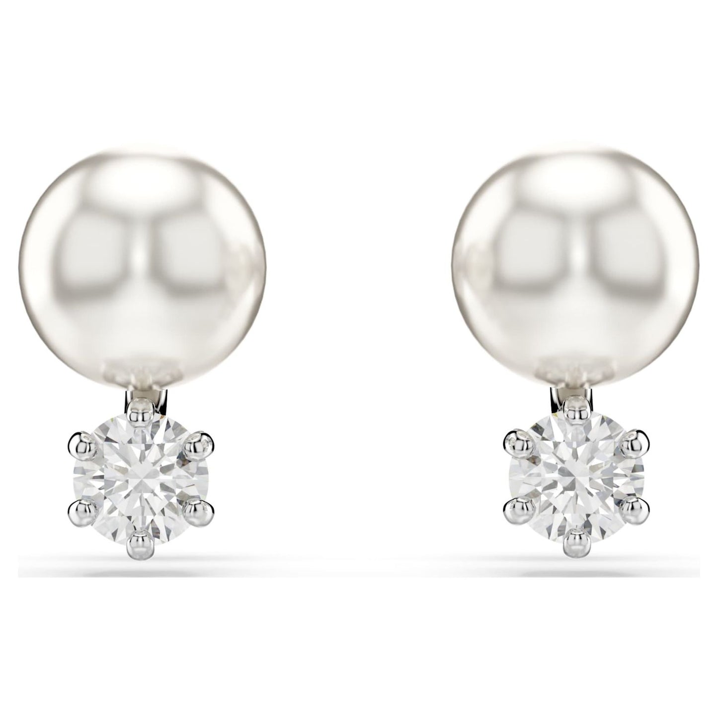 SWAROVSKI JEWELS JEWELRY Mod. 5694225 elegant pearl and diamond earrings