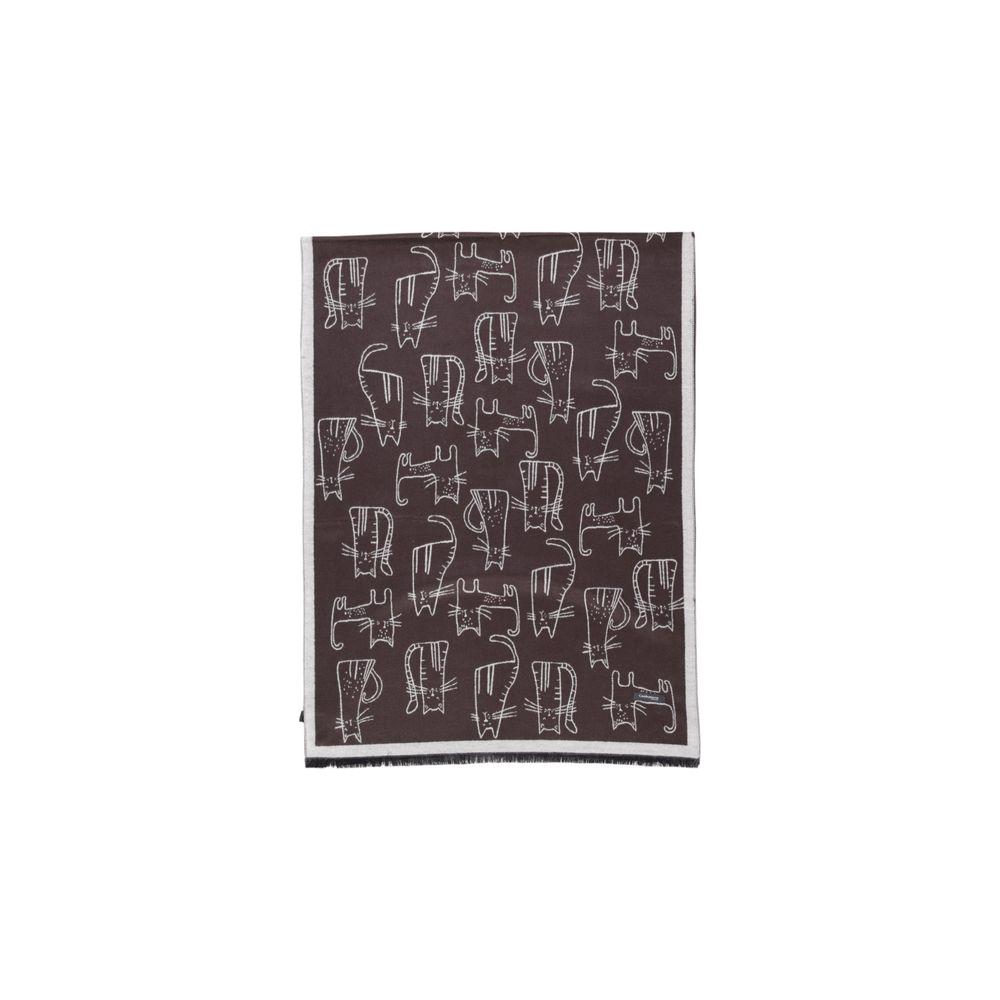 Sandro Ferrone Brown Viscose Scarf SA-15705600140-ONE SIZE