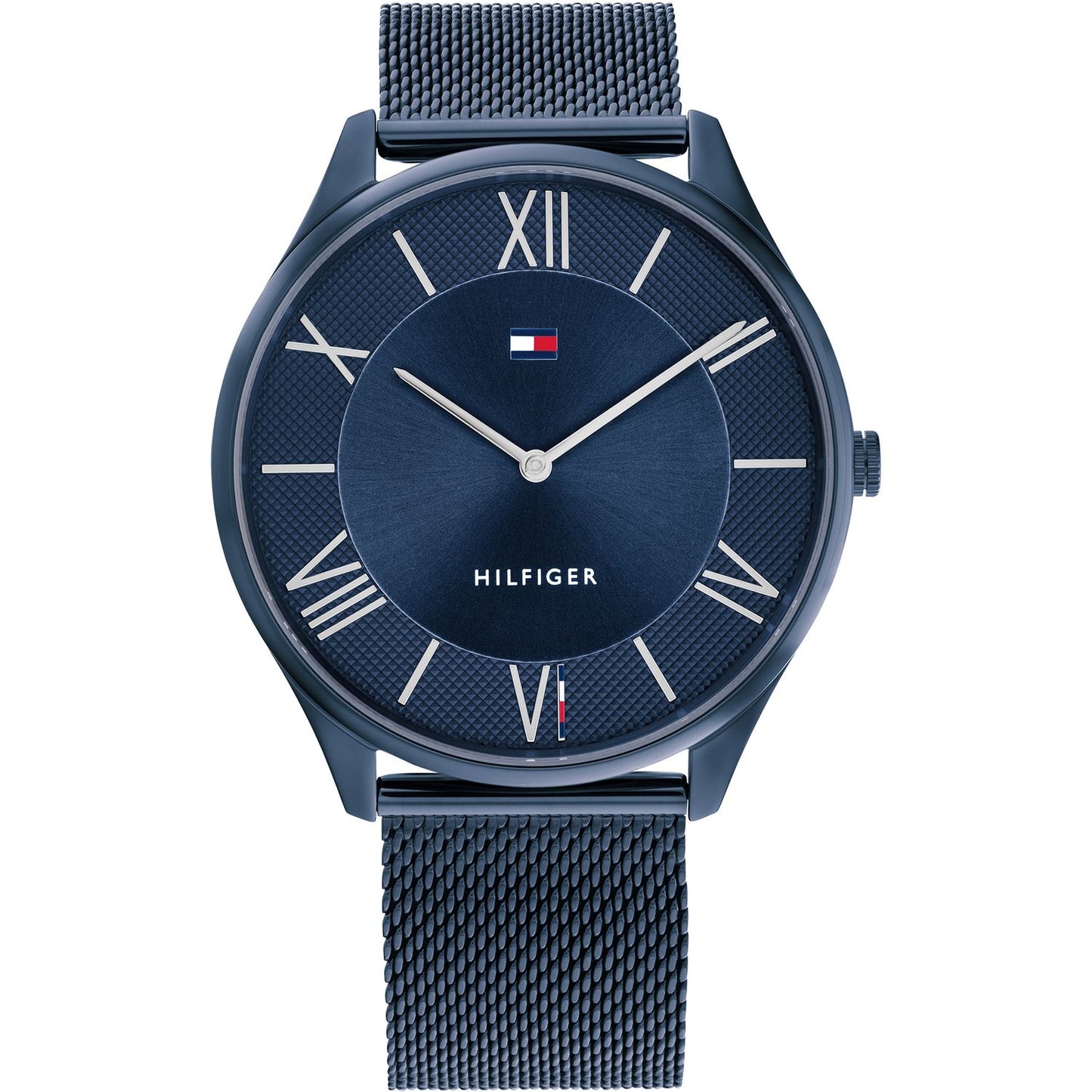 TOMMY HILFIGER Mod. 1710514 men's quartz analog watch, 3 ATM water resistant, 43 mm case, mineral dial, official box included.