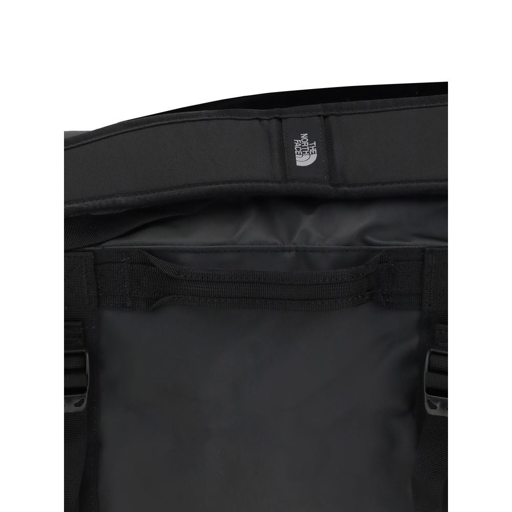 Interior view of The North Face Black Nylon Luggage And Travel Bag showcasing durable waterproof material.