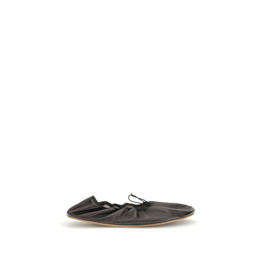 The Row Black Lamb Ovis Aries Aries Ballet Flats