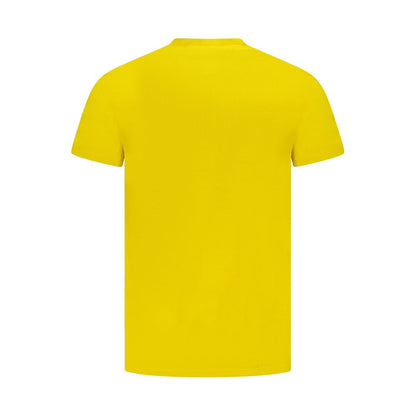 Timberland Yellow Cotton Men T-Shirt, slim fit, eco-friendly, vibrant yellow, short sleeve, crew neck, 100% organic cotton.