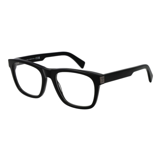 Tod's Black Acetate Glasses (Frames) for men, full-rim rectangle style with demo lenses, 53-19-145 size, includes branded case.