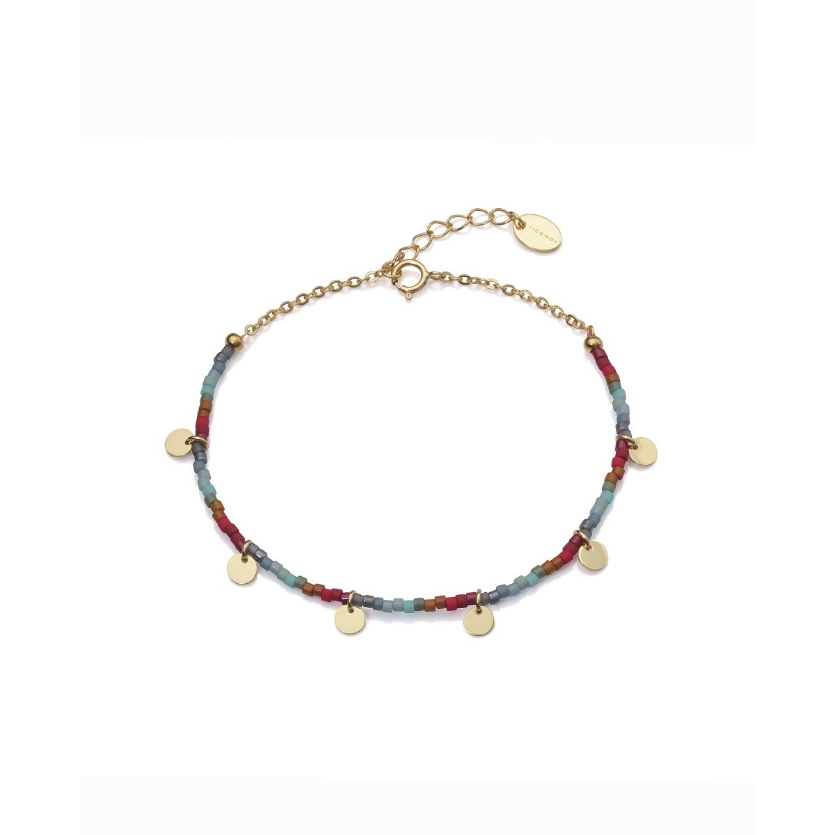 VICEROY JEWELS Mod. 13038P100-96 Lady bracelet with colorful beads and gold accents, silver 925°, quartz movement, 3 ATM water-resistant.