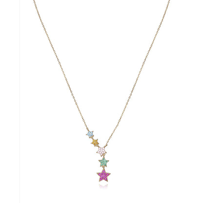 VICEROY JEWELS Mod. 13070C100-39 silver necklace with colorful star pendants, perfect for ladies. Quartz movement, 10 ATM water resistant.