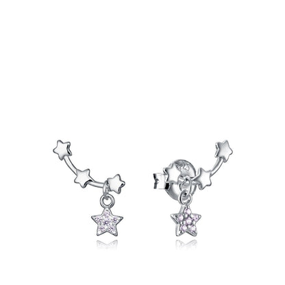 VICEROY JEWELS Mod. 13075E000-30 Silver 925° earrings with star design and quartz movement, perfect for ladies. Water resistant 3 ATM.