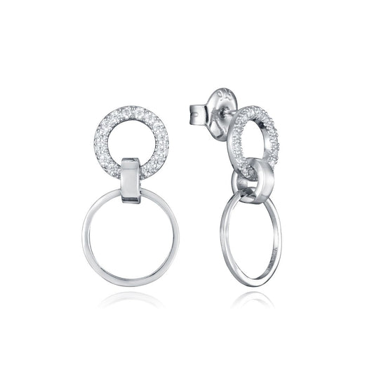 VICEROY JEWELS Mod. 13214E000-30 ladies' silver earrings with quartz analog multifunction features, 10 ATM water resistance in official box.