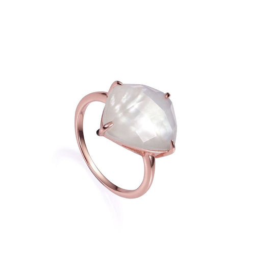 VICEROY JEWELS Mod. 15110A012-40 lady's silver ring with quartz analog, mineral dial, and calendar feature in official box packaging.