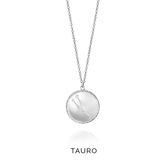 VICEROY JEWELS Mod. 61014C000-38T silver necklace with zodiac pendant, mineral dial, quartz movement, water resistant, official box included.