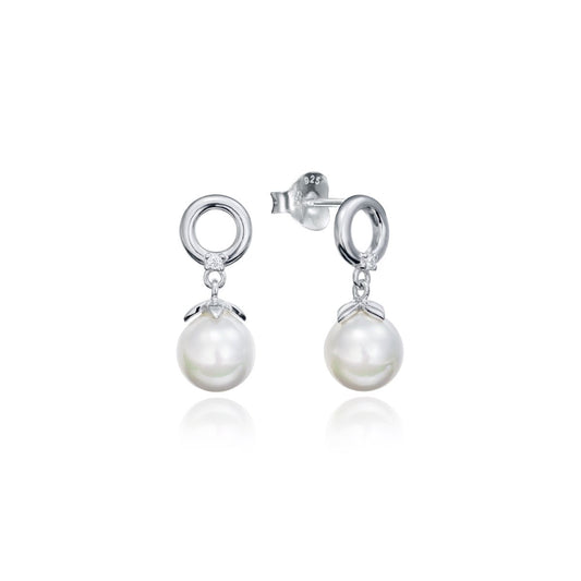 VICEROY JEWELS Mod. 71048E000-68 earrings for ladies in Silver 925° with pearl design, 3 ATM water resistance, quartz analog movement.