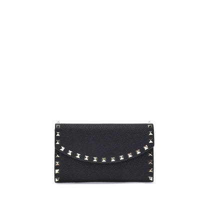 Valentino Garavani Black Calf Leather Bos Taurus Wallet