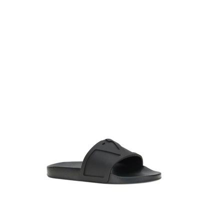 Valentino Garavani Black Rubber Sandals