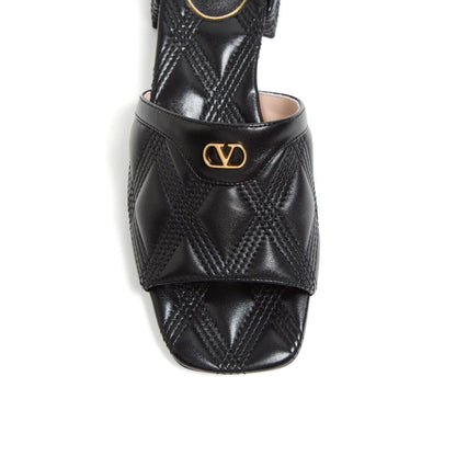 Valentino Garavani Quiltie 67 Slide Sandal in 60mm Quilted Nappa Leather