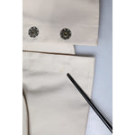 Valentino Beige Cotton Long Sleeves Round Neck Blazer Jacket JKT3272-40