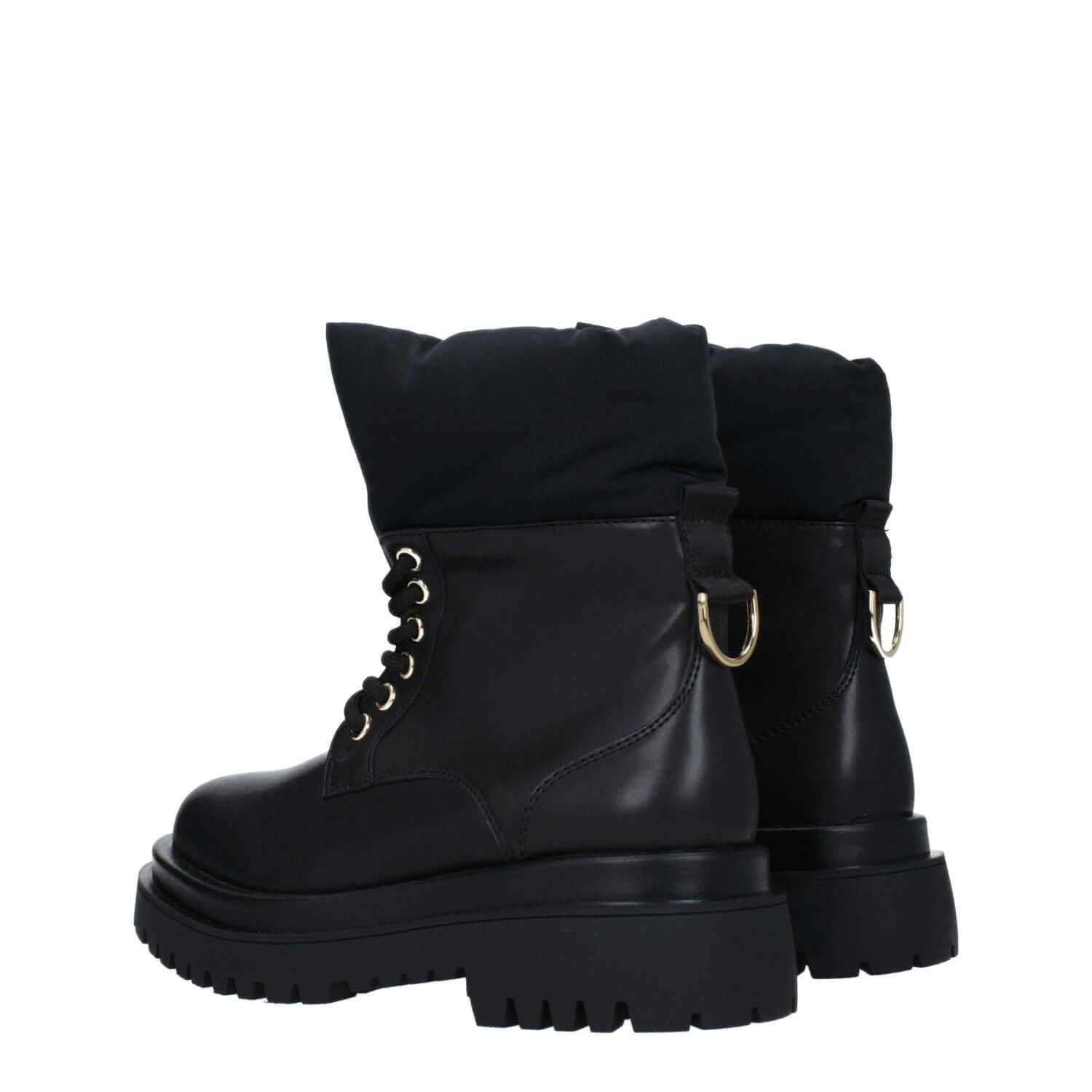 Versace Jeans Black Polyethylene Ankle Boots