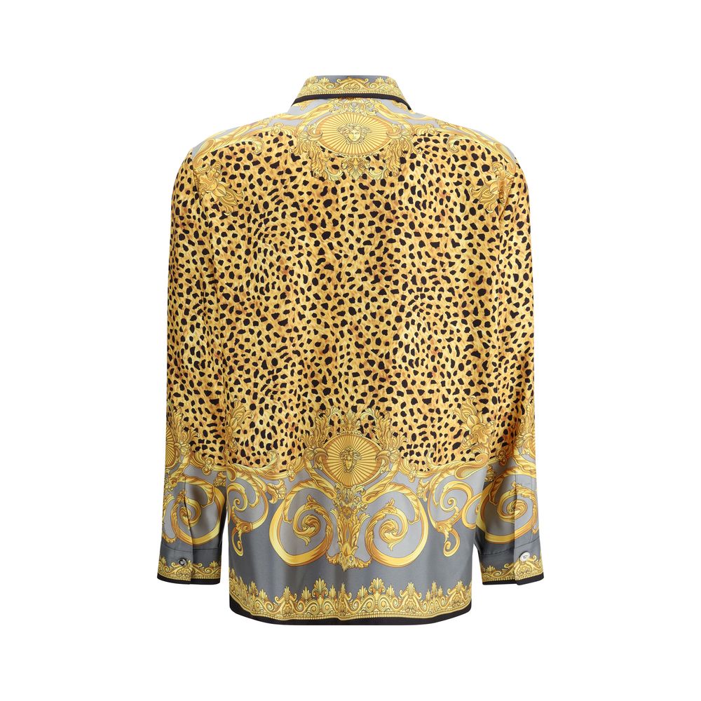Versace Multicolor Silk Pattern Shirt