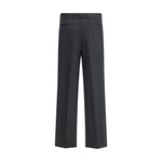 Vivienne Westwood Rafael Pants in soft brushed wool with metallic finish, high-waisted, wide leg, tailored pockets, AW25 collection.