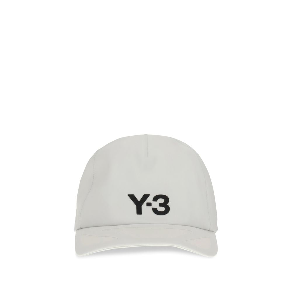 Y-3 White Recycled Polyester Cap (Baseball Hat) featuring Climacool technology for breathable comfort, made from lightweight twill fabric.