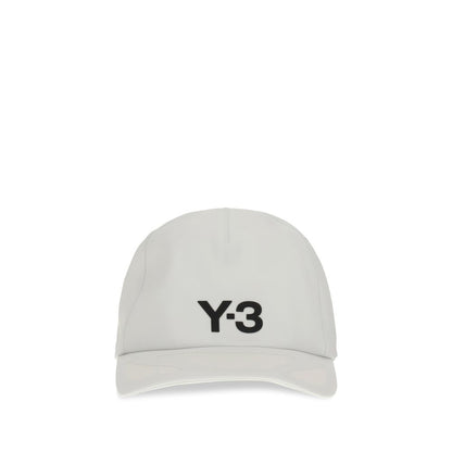 Y-3 White Recycled Polyester Cap (Baseball Hat) featuring Climacool technology for breathable comfort, made from lightweight twill fabric.
