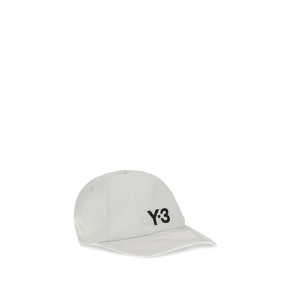 Y-3 White Recycled Polyester Cap (Baseball Hat) with Climacool technology, lightweight twill fabric, and AW25 design.