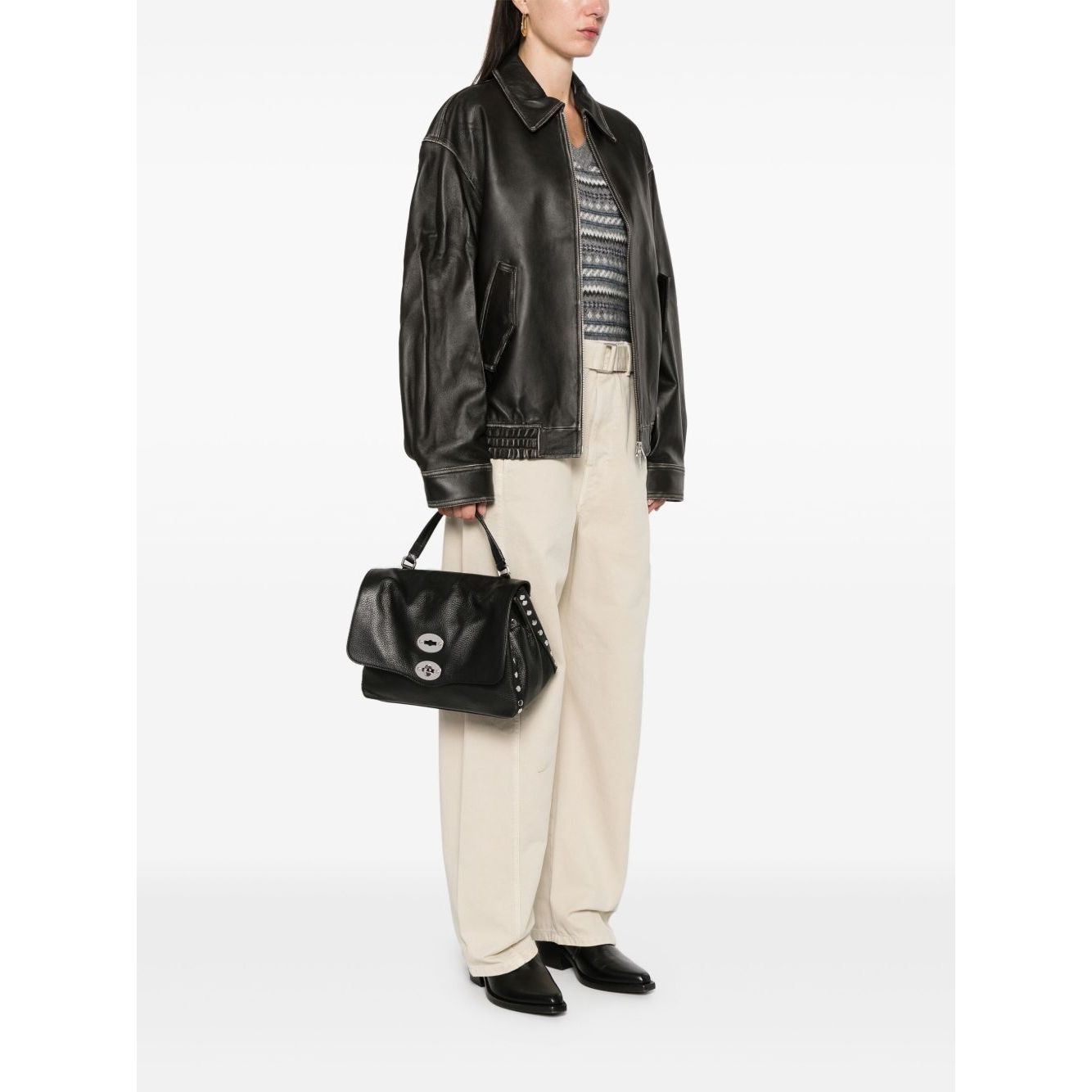 Zanellato Postina Daily medium leather handbag